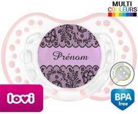 Dentelle + prénom: Sucette LOVI Dynamic-su7.fr