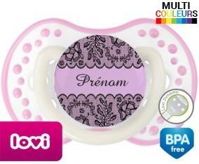 Dentelle + prénom: Sucette LOVI Dynamic-su7.fr