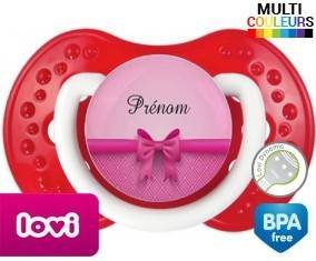 Flot rose + prénom: Sucette LOVI Dynamic-su7.fr