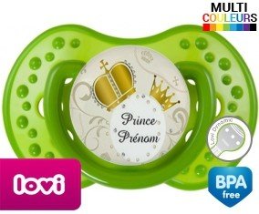 Tetine Prince + prénom embout LOVI Dynamic personnalisée