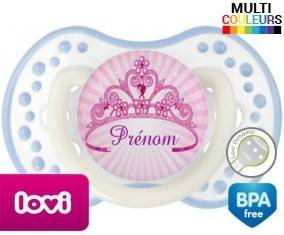 Couronne princesse + prénom: Sucette LOVI Dynamic-su7.fr