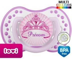 Couronne princesse + prénom: Sucette LOVI Dynamic-su7.fr