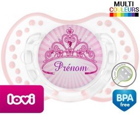 Couronne princesse + prénom: Sucette LOVI Dynamic-su7.fr