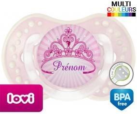 Couronne princesse + prénom: Sucette LOVI Dynamic-su7.fr