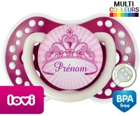 Couronne princesse + prénom: Sucette LOVI Dynamic-su7.fr