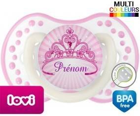Couronne princesse + prénom: Sucette LOVI Dynamic-su7.fr