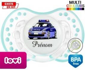 Voiture de police style1 + prénom : Sucette LOVI Dynamic