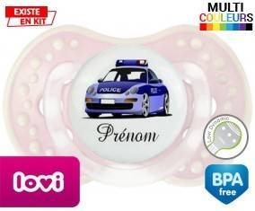 Voiture de police style1 + prénom: Sucette LOVI Dynamic-su7.fr