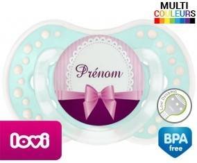 Noeud papillon + prénom: Sucette LOVI Dynamic-su7.fr