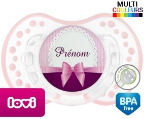 Noeud papillon + prénom: Sucette LOVI Dynamic-su7.fr