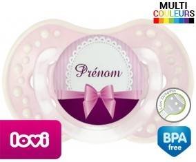 Noeud papillon + prénom: Sucette LOVI Dynamic-su7.fr