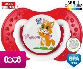 Chat papillon style1 + prénom: Sucette LOVI Dynamic-su7.fr