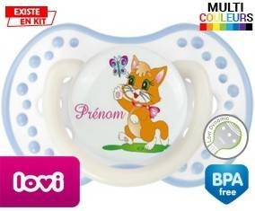 Chat papillon style1 + prénom: Sucette LOVI Dynamic-su7.fr