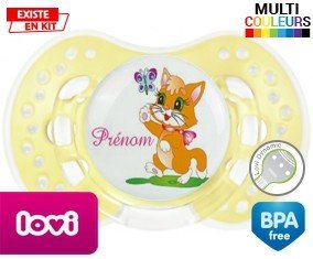 Chat papillon style1 + prénom: Sucette LOVI Dynamic-su7.fr