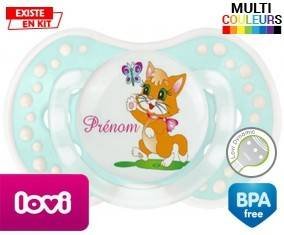 Chat papillon style1 + prénom: Sucette LOVI Dynamic-su7.fr