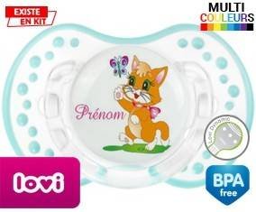 Chat papillon style1 + prénom: Sucette LOVI Dynamic-su7.fr