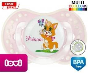 Chat papillon style1 + prénom: Sucette LOVI Dynamic-su7.fr