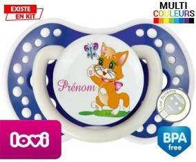 Chat papillon style1 + prénom: Sucette LOVI Dynamic-su7.fr