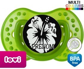 Réunion + prénom : Sucette LOVI Dynamic personnalisée