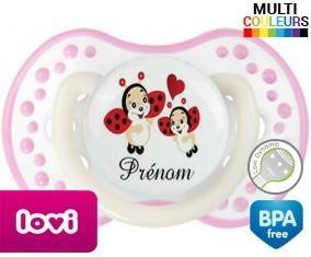 Coccinelles + prénom: Sucette LOVI Dynamic-su7.fr