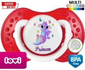 Dragon papillons + prénom: Sucette LOVI Dynamic-su7.fr