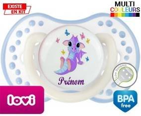 Dragon papillons + prénom: Sucette LOVI Dynamic-su7.fr