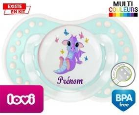 Dragon papillons + prénom: Sucette LOVI Dynamic-su7.fr
