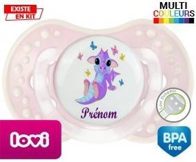 Dragon papillons + prénom: Sucette LOVI Dynamic-su7.fr