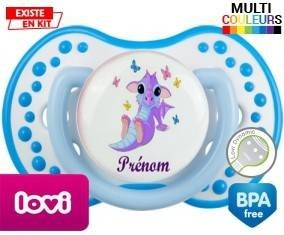 Dragon papillons + prénom: Sucette LOVI Dynamic-su7.fr