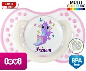 Dragon papillons + prénom: Sucette LOVI Dynamic-su7.fr