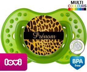 Leopard + prénom: Sucette LOVI Dynamic-su7.fr
