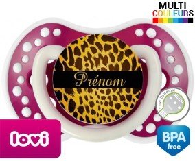 Leopard + prénom: Sucette LOVI Dynamic-su7.fr