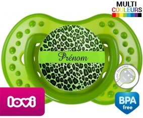 Penthere verte + prénom : Sucette LOVI Dynamic personnalisée