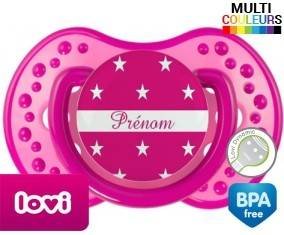 Étoile rose + prénom: Sucette LOVI Dynamic-su7.fr