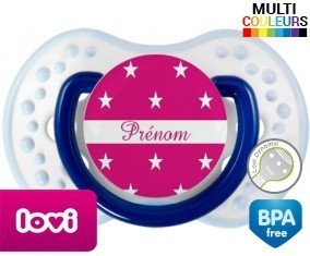Étoile rose + prénom: Sucette LOVI Dynamic-su7.fr