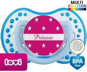 Étoile rose + prénom: Sucette LOVI Dynamic-su7.fr