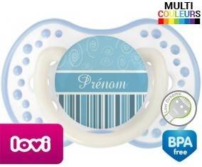 Motif bleu + prénom: Sucette LOVI Dynamic-su7.fr