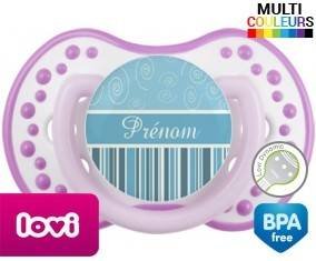 Motif bleu + prénom: Sucette LOVI Dynamic-su7.fr