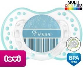 Motif bleu + prénom: Sucette LOVI Dynamic-su7.fr
