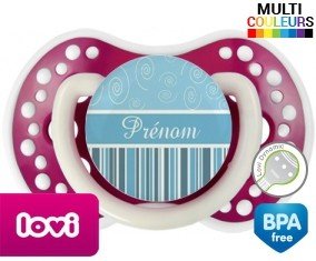 Motif bleu + prénom: Sucette LOVI Dynamic-su7.fr