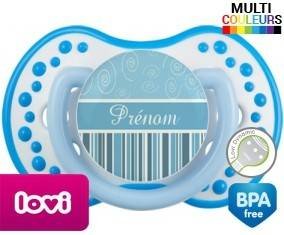 Motif bleu + prénom: Sucette LOVI Dynamic-su7.fr