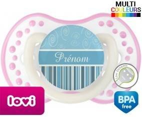 Motif bleu + prénom: Sucette LOVI Dynamic-su7.fr