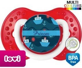 Bateau style2 + prénom: Sucette LOVI Dynamic-su7.fr
