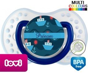 Bateau style2 + prénom: Sucette LOVI Dynamic-su7.fr