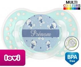 Oursons bleu + prénom: Sucette LOVI Dynamic-su7.fr