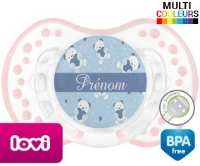 Oursons bleu + prénom: Sucette LOVI Dynamic-su7.fr