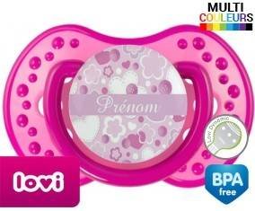 Fleurs style1 + prénom: Sucette LOVI Dynamic-su7.fr