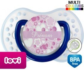 Fleurs style1 + prénom: Sucette LOVI Dynamic-su7.fr