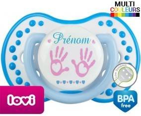 Main de bébé (fille) + prénom: Sucette LOVI Dynamic-su7.fr