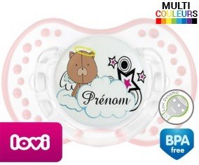 Ourson + prénom: Sucette LOVI Dynamic-su7.fr